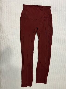 lululemon athletica Burgundy High-Rise Leggings